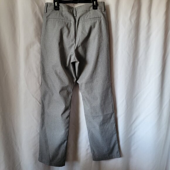 Lee Women's Pants Size 8 Short Wrinkle Free Gray dress casual Polyester pockets - Picture 2 of 10